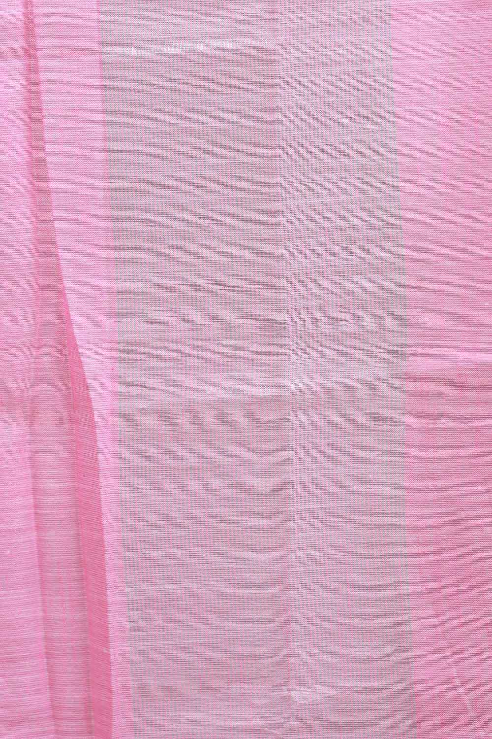 Pink Semi Linen Saree