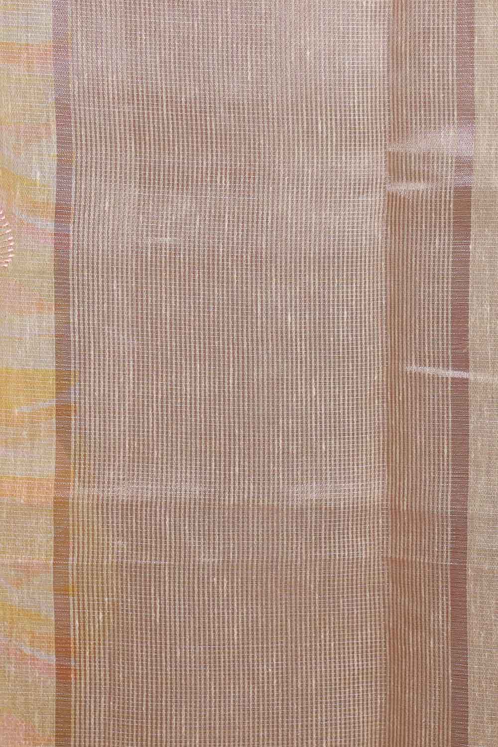 Yellow Semi Tissue Saree