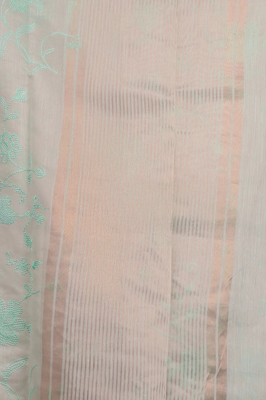 Light Green Cotton Silk Saree