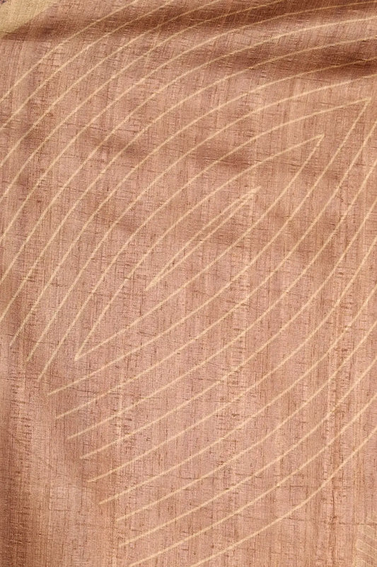 Golden Beige Semi Soft Jute Saree