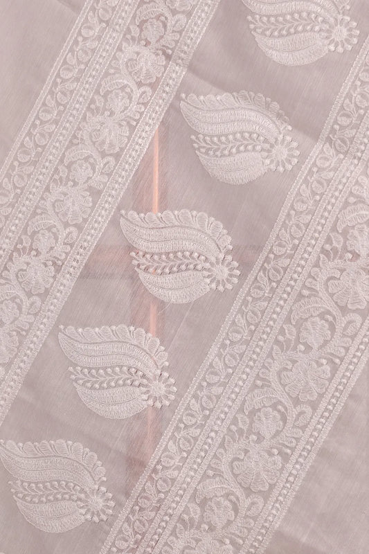 White Semi Linen Saree