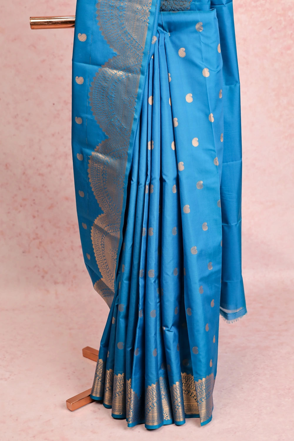 Blue Kancheepuram Semi Silk Saree