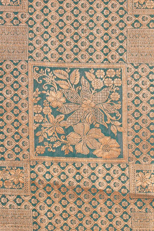 Bottle Green Semi Jute Saree