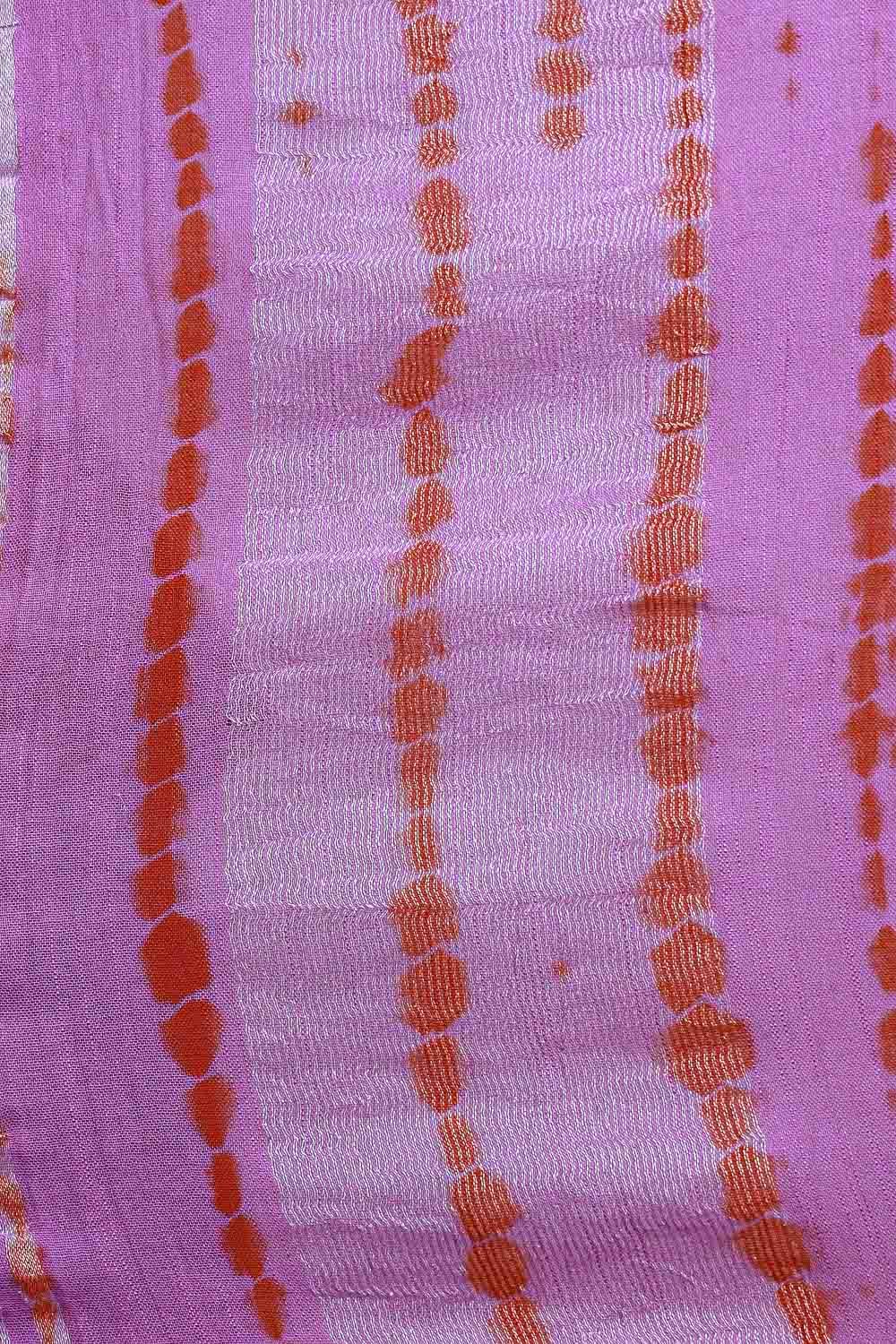 Lavender Semi Linen Saree