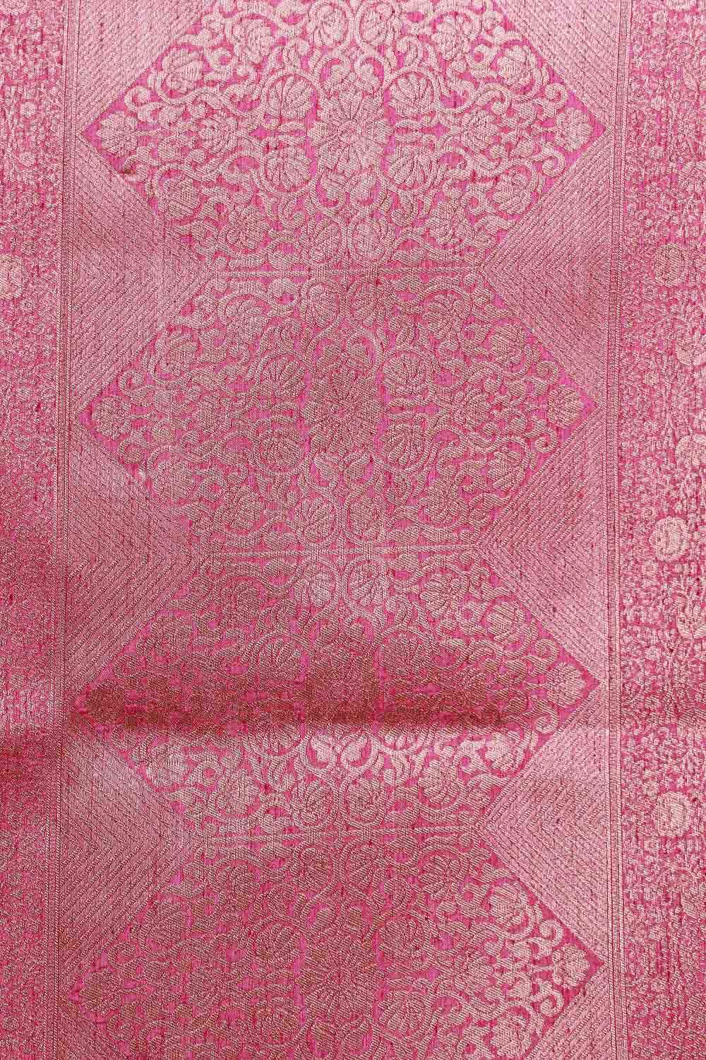 Onion Pink Semi Jute Saree