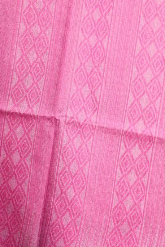 Light Pink Semi Jute Saree