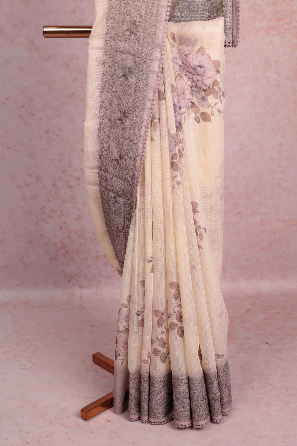 Beige Kota Saree