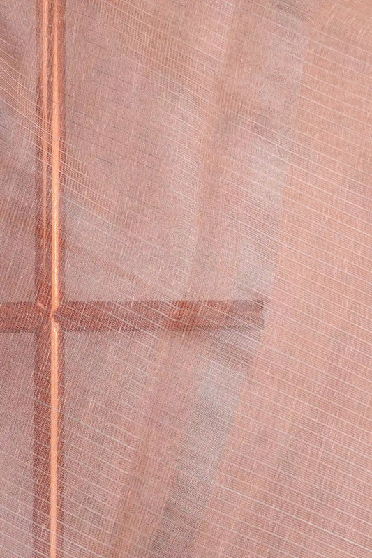 Light Peach Semi Chanderi Saree