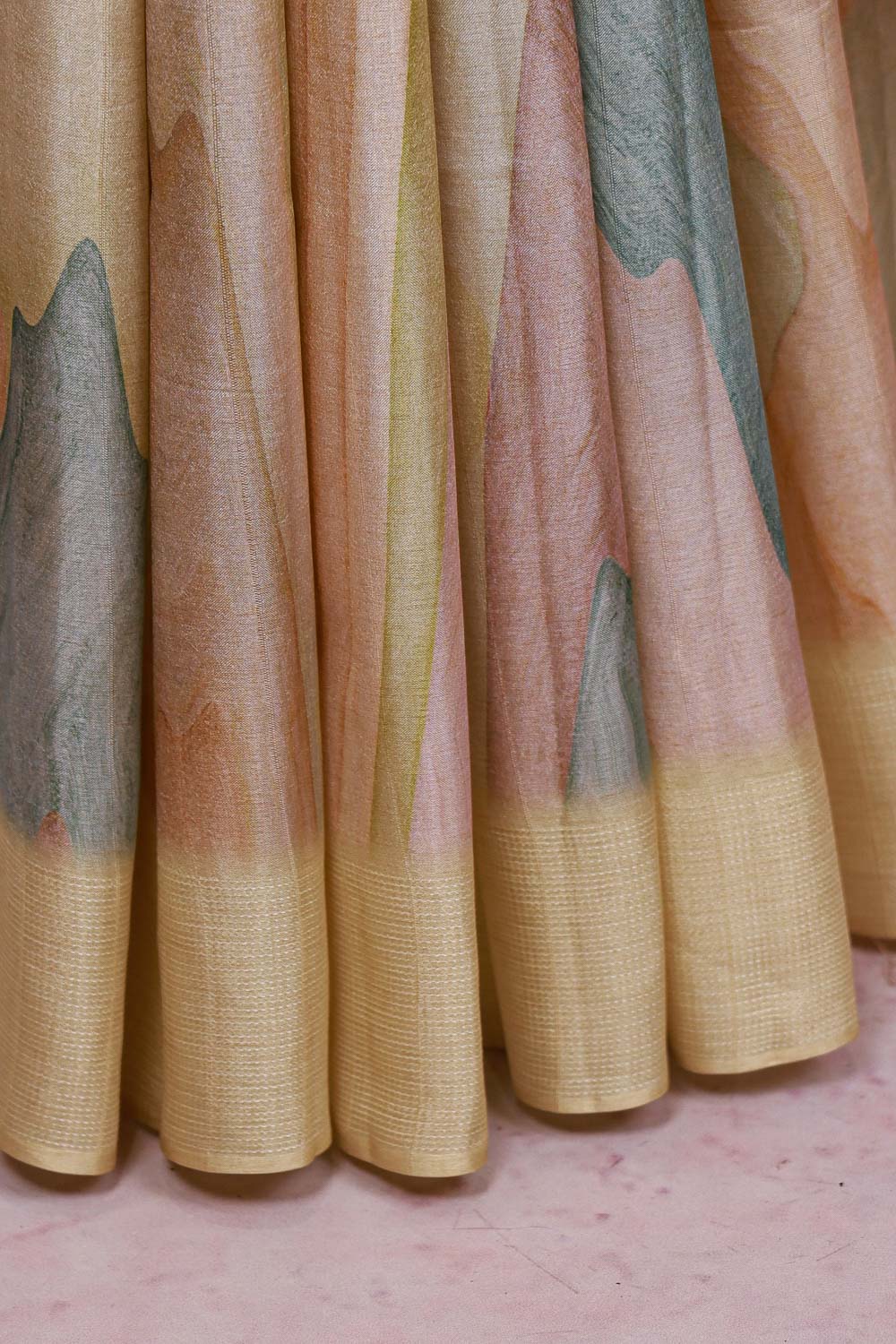 Multi Color Semi Tussar Saree