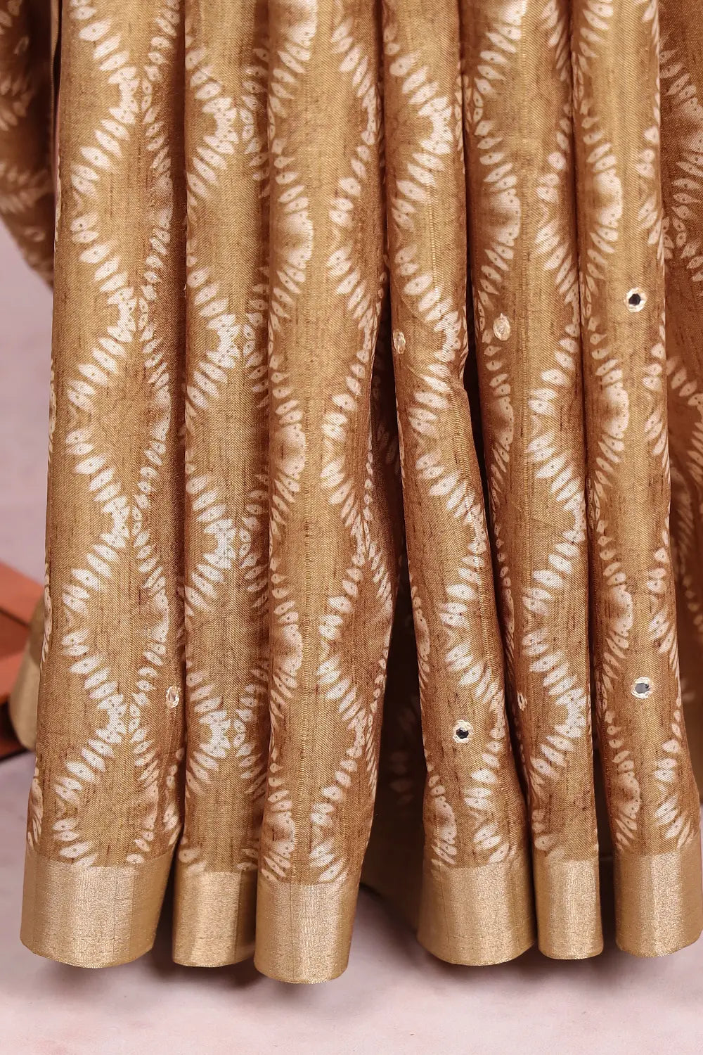 Mehandi Green Semi Tussar Saree