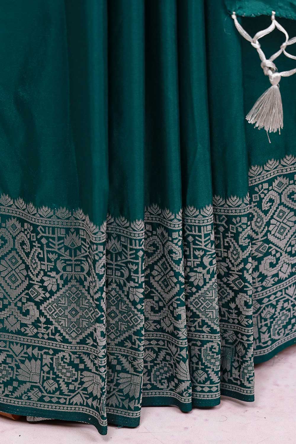 Green Semi Silk Saree