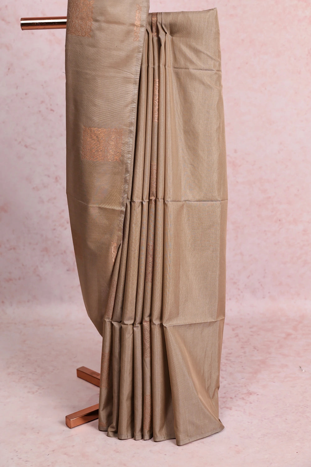 Khaki Color Semi Silk Saree
