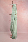 Pastel Green Tussar Tissue Saree