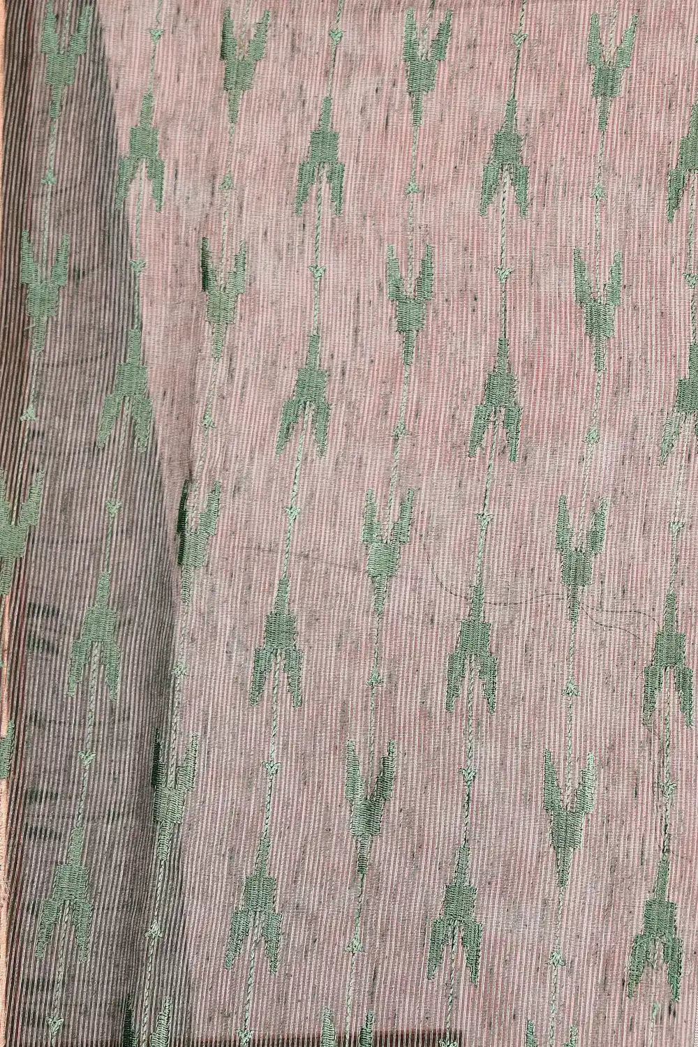 Dark Green Semi Jute Saree