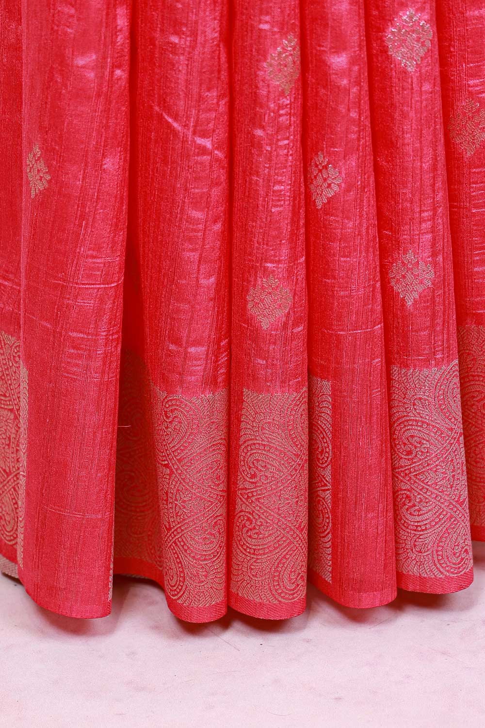 Magenta Semi Jute Saree