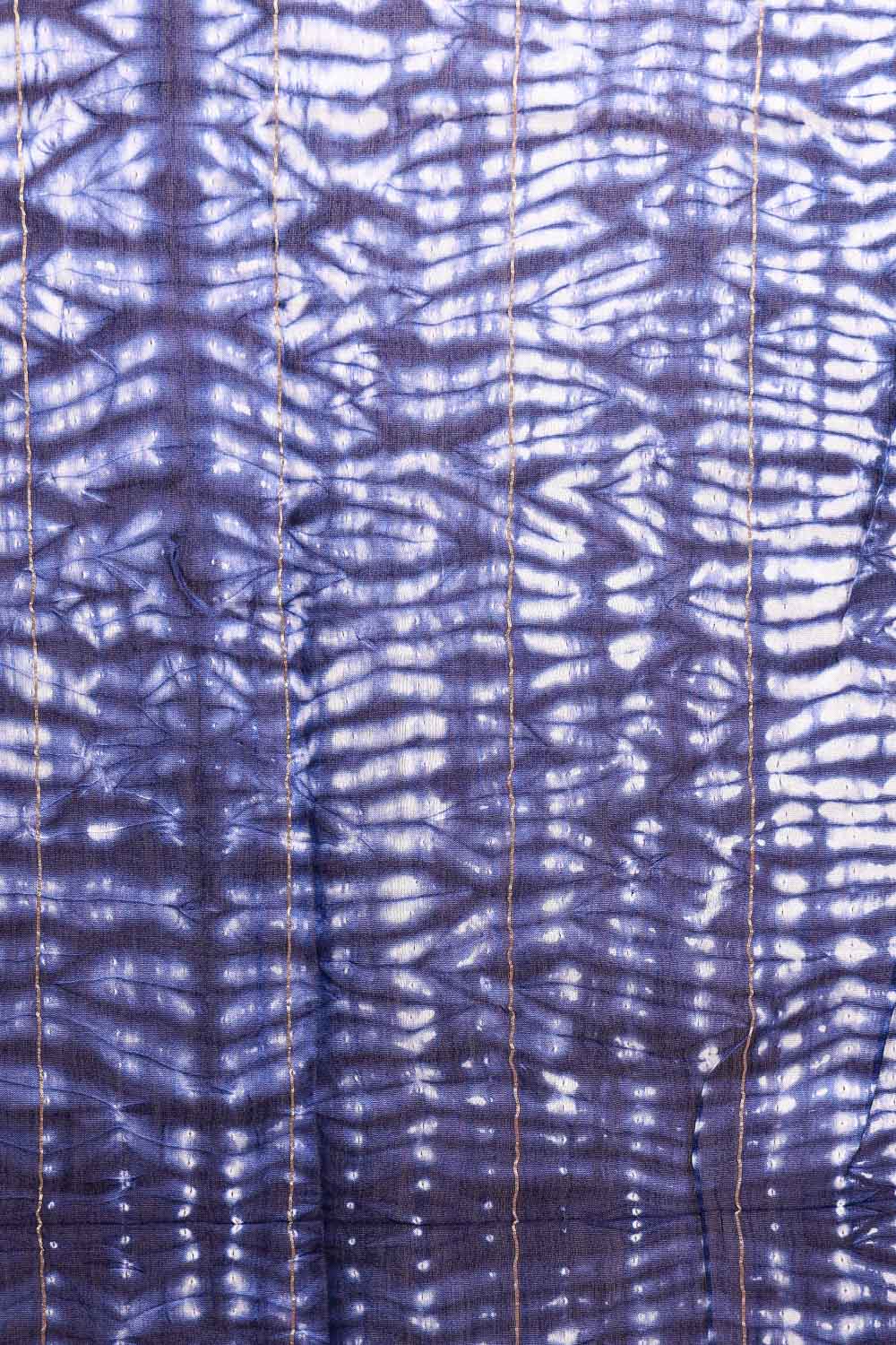 Navy Blue Chanderi Silk Saree