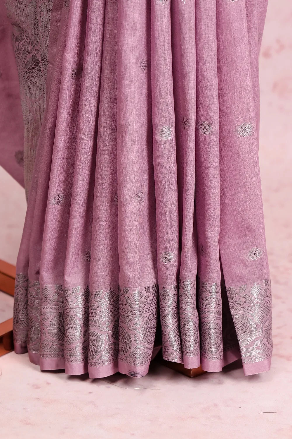 Light Lavender Georgette Chiffon Saree