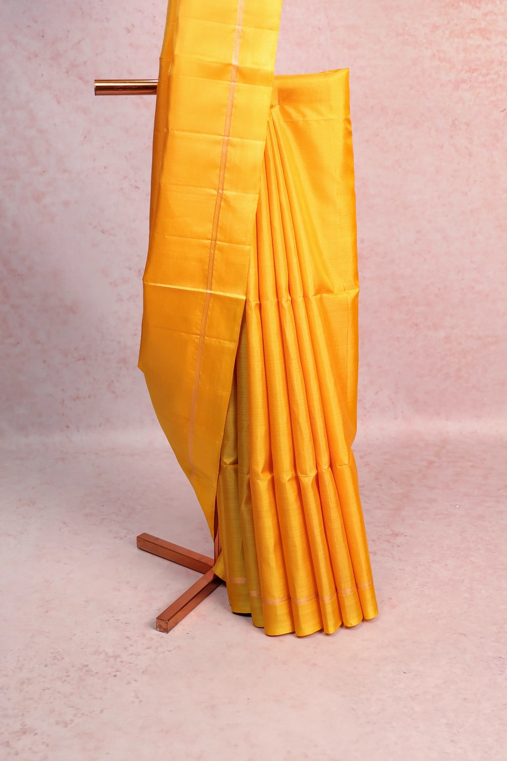 Yellow Kancheepuram Soft Silk Saree