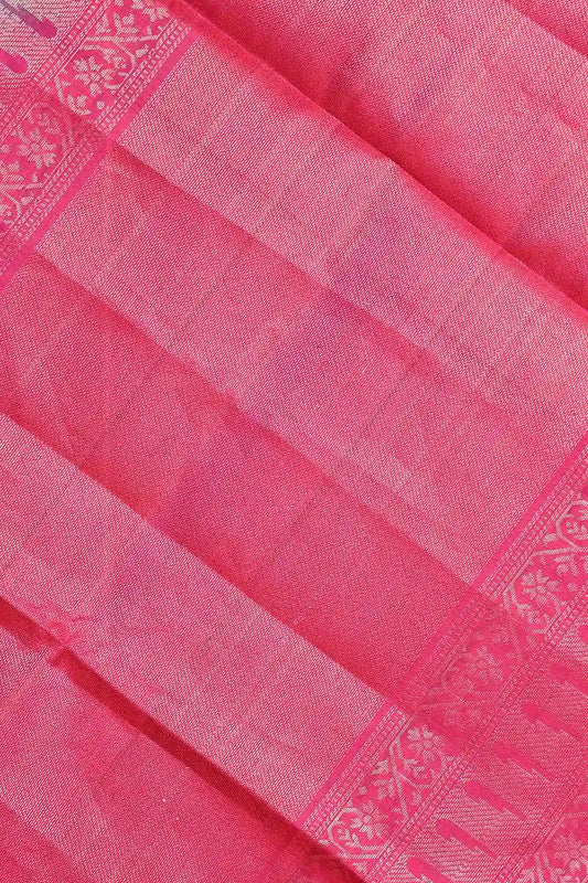 Ash Green Kanchi Soft Silk Saree