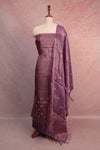 Lavender Tussar Tissue Butta Unstitched Churidhar Material