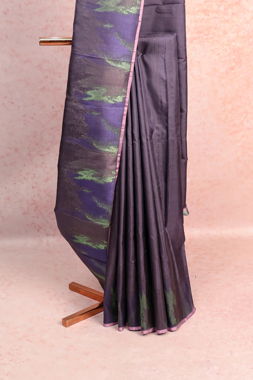 Ash Kancheepuram Silk Saree