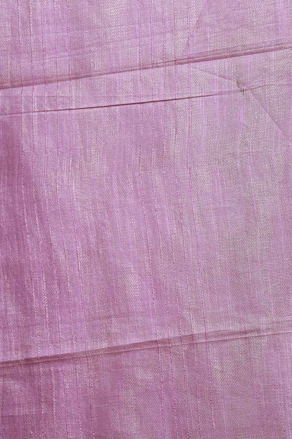 Onion Pink Semi Tussar Saree