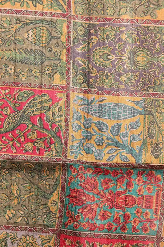 Green Jute Silk Saree