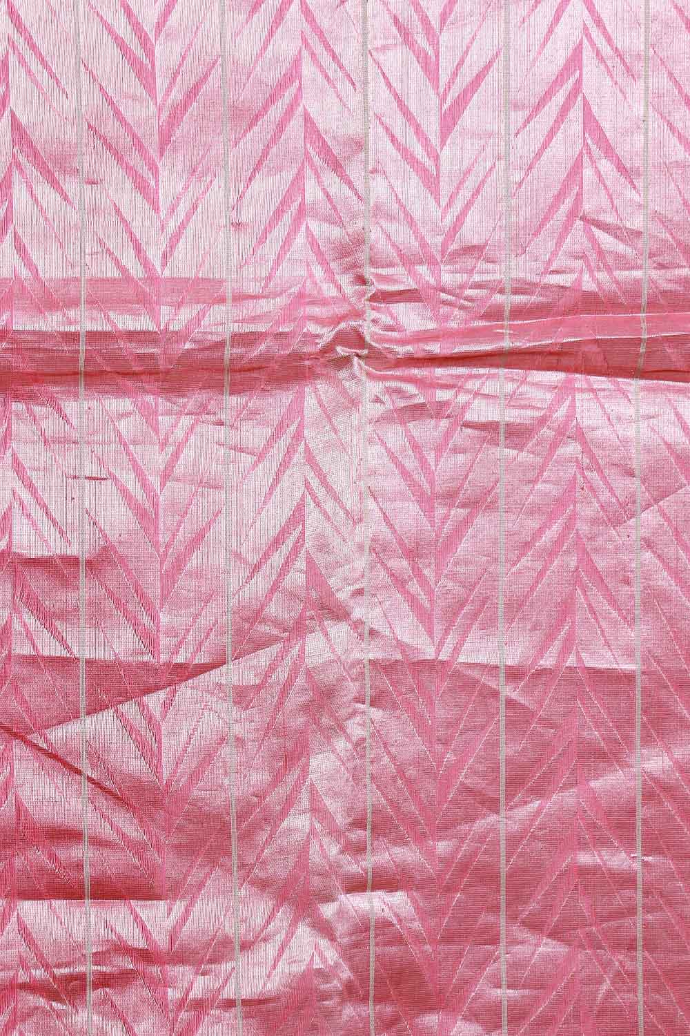 Pink Kora Silk Saree
