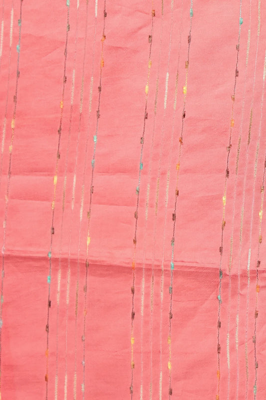 Rust Semi Tussar Saree