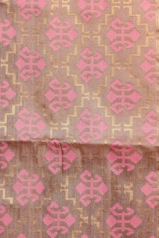 Chocolate Kora Silk Saree