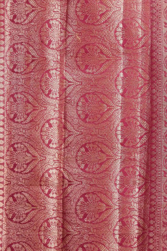 Onion Pink Semi Chanderi Saree