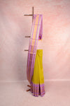 Mustard Yellow Cotton Silk Saree
