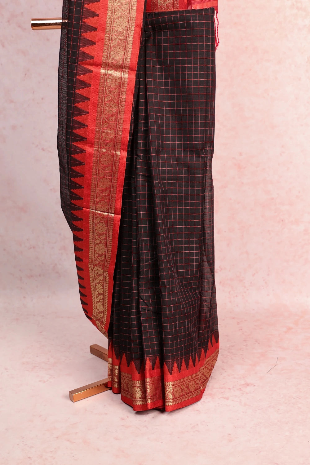 Black Cotton Silk Saree