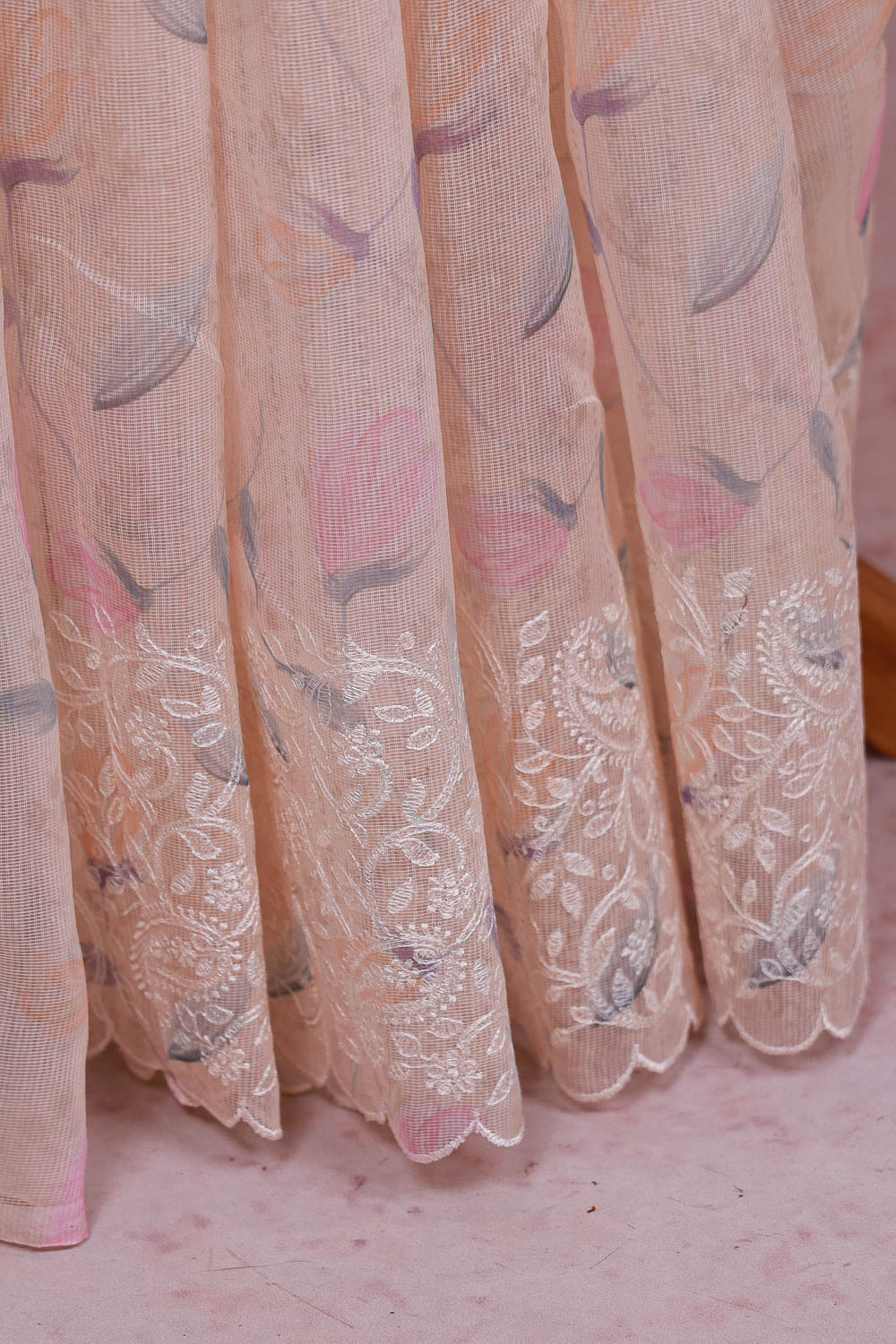 Peach Kota Saree
