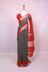 Black Semi Linen Saree