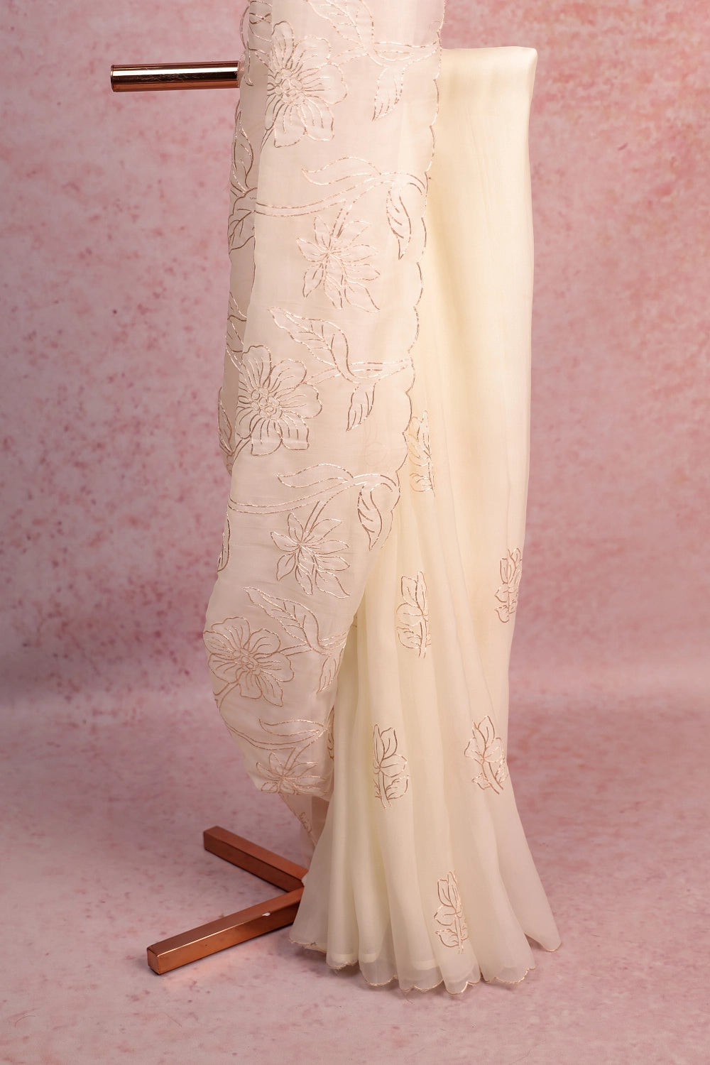 Off White Organza Saree