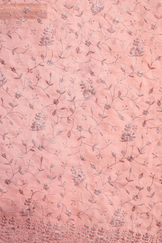 Onion Pink Organza Saree
