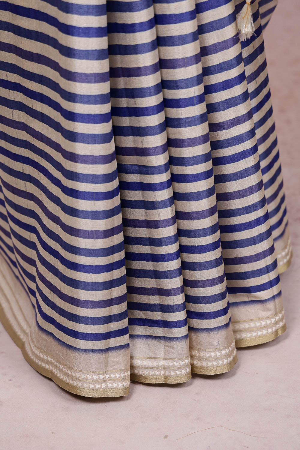 Cream Semi Tussar Saree