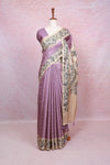 Lavender Semi Tussar Saree