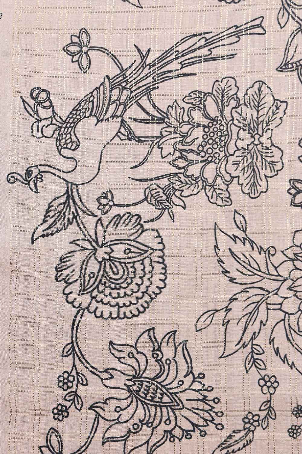 Lavender Semi Tussar Saree