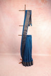 Peacock Blue Jute Banarasi Saree