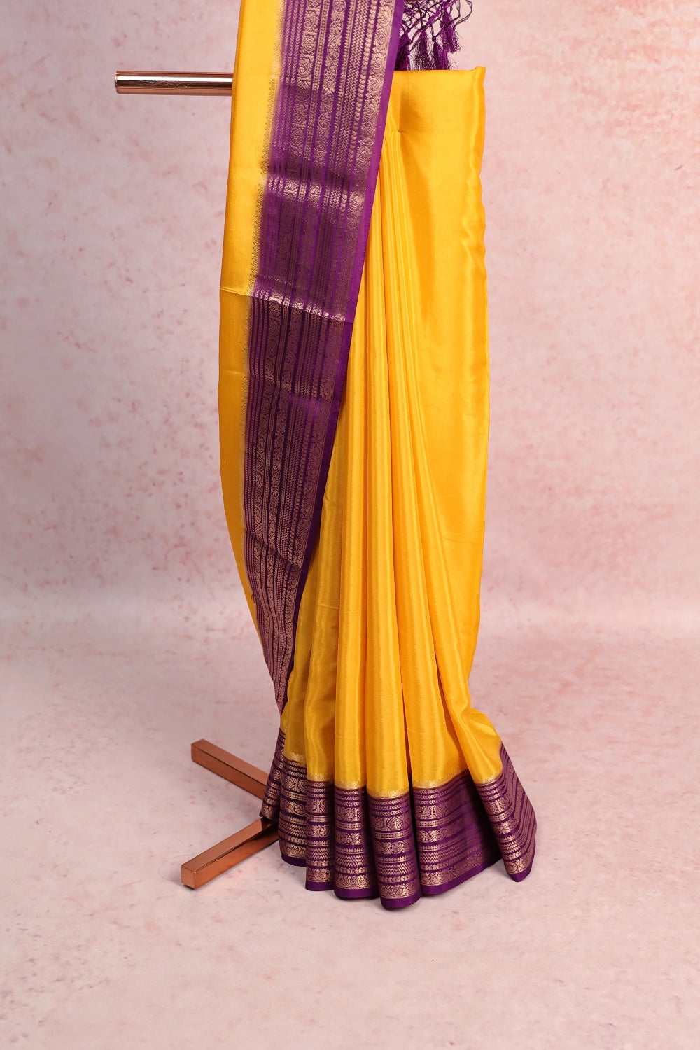 Yellow Semi Silk Saree