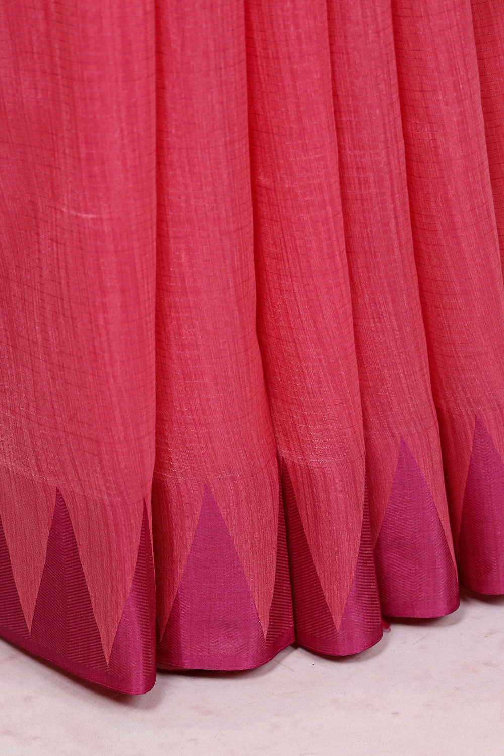 Onion Pink Semi Jute Saree