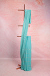 Light Skyblue Crush Organza Saree
