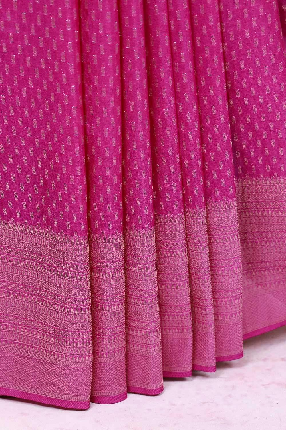 Magenta Semi Banarasi Saree