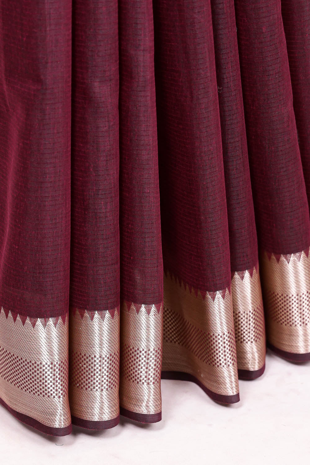 Wine Semi Silk Saree