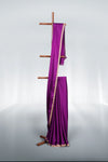 Violet Crepe Saree