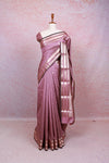 Dusty Lavender Semi Silk Saree