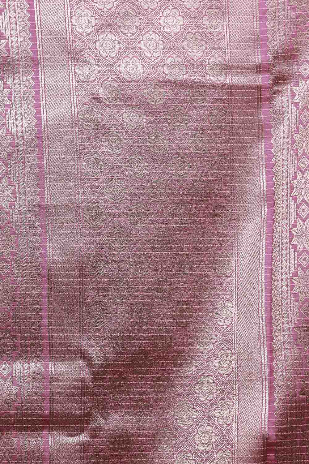 Dusty Lavender Semi Silk Saree
