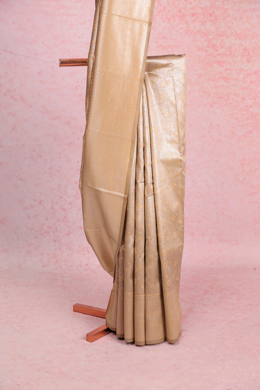 Golden Semi Tissue Saree